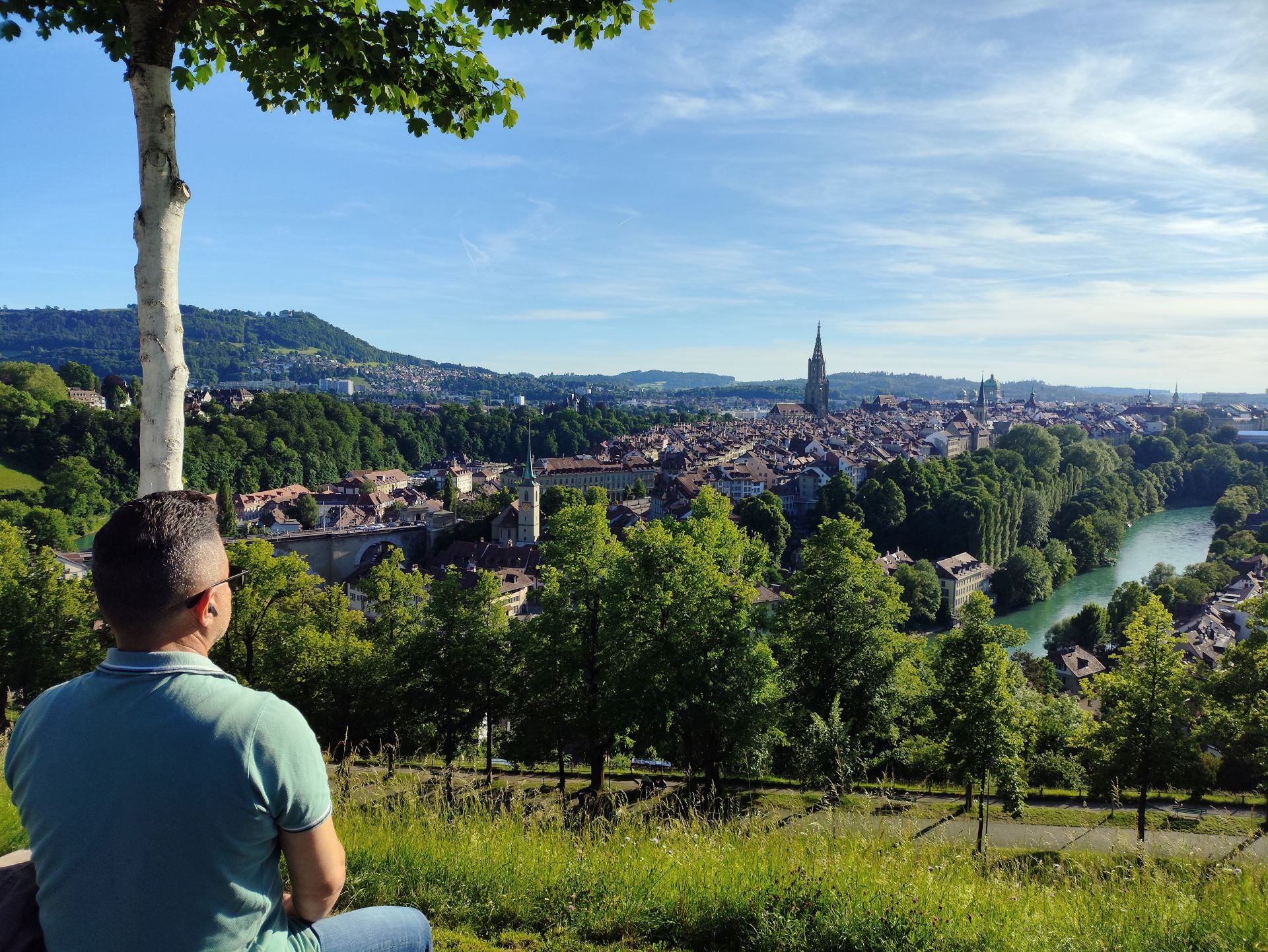 Vista de Berna desde el Jardín de Rosas.
