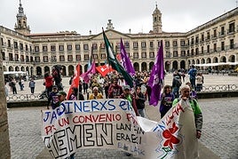 Una movilización de los jardineros de Vitoria.
