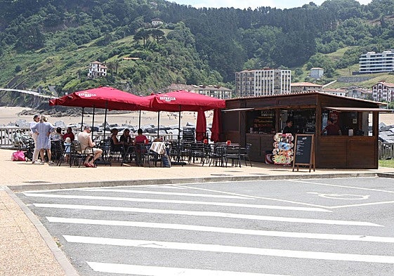 El chiringuito de Ondarbeltz en Mutriku donde se produjo el accidente