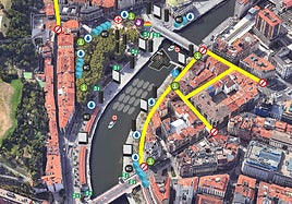Los mapas para poder moverse en Bilbao durante el concierto en la ría y el triatlón