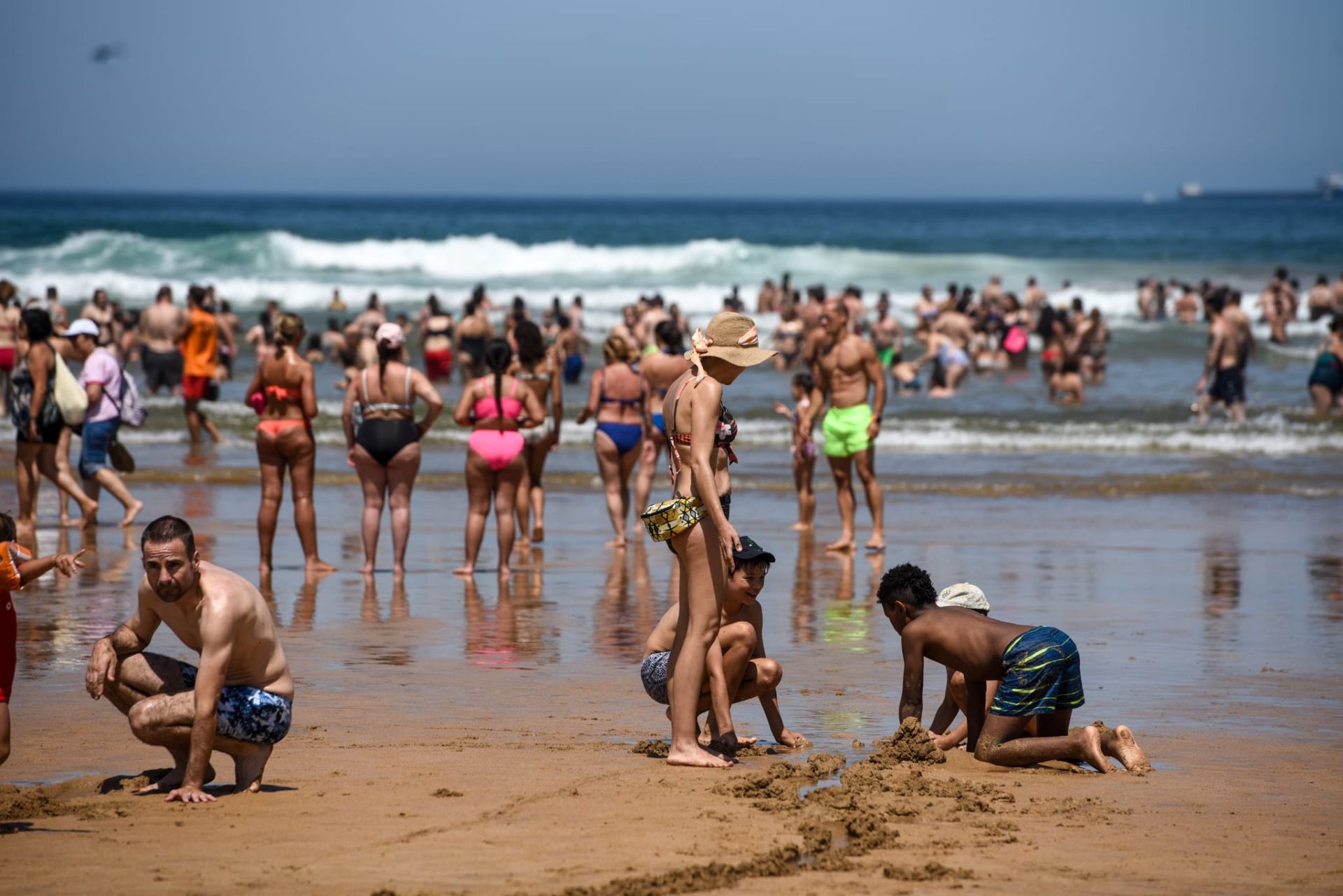 Las imágenes del intenso calor en Bizkaia