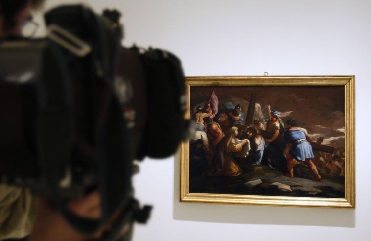 «Subida al Calvario», de Luca Giordano, una de las cuarenta y cinco obras maestras que forman parte de la exposición 'El Pan de los Angeles. Colección de la Galería de los Uffizi'.