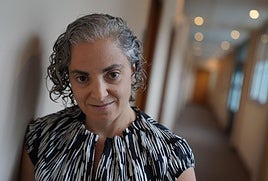 Jennifer Piscopo, ayer en Bilbao.