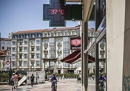 Vitoria registro este martes altas temperaturas.