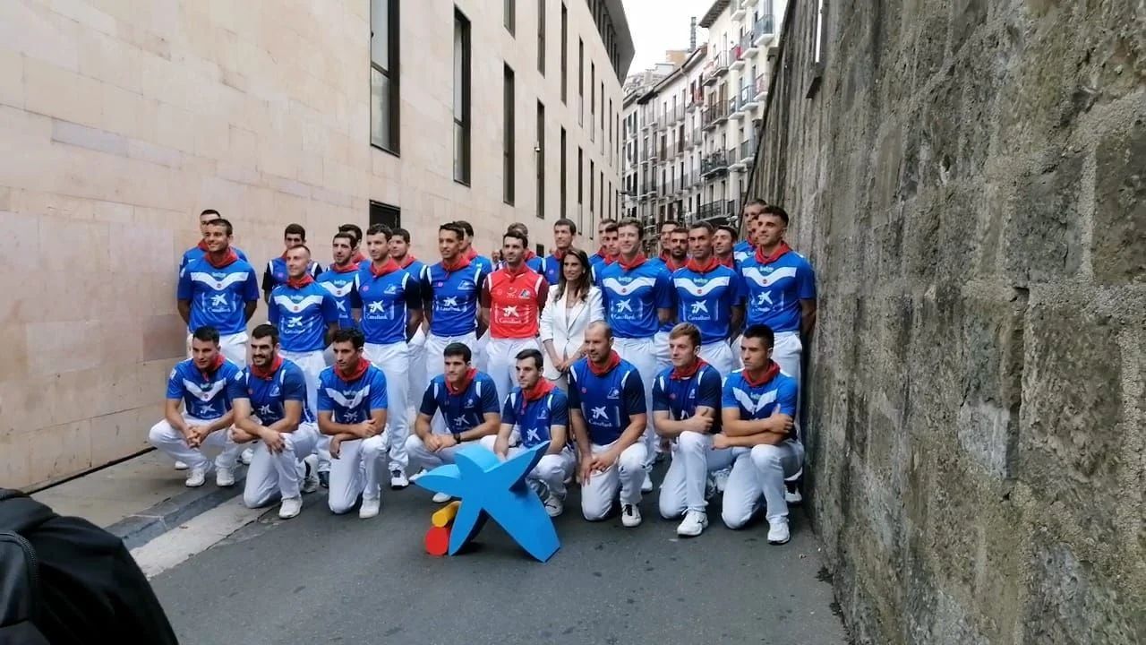 Pelotaris participantes en el torneo de parejas de San Fermín.