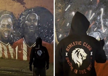 Nico anuncia su renovación con el Athletic en el mural de los Williams
