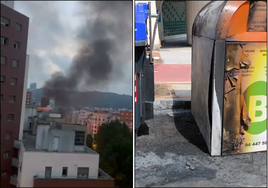 Queman ocho contenedores de madrugada en Bilbao