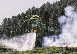 En Bizkaia, la época de más riesgo de incendios forestales arranca en septiembre, cuando la vegetación está más seca y sopla más el viento sur.