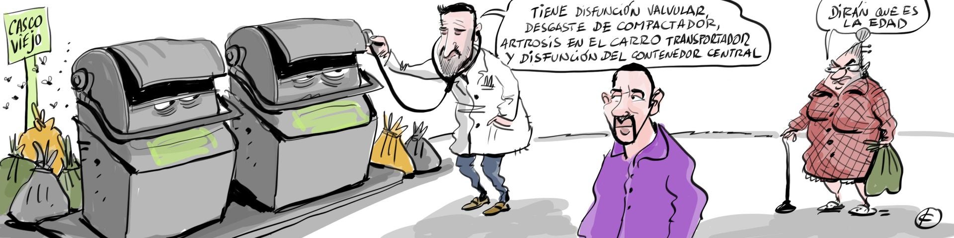 La viñeta de Cerrajería sobre la recogida neumática del Casco Viejo