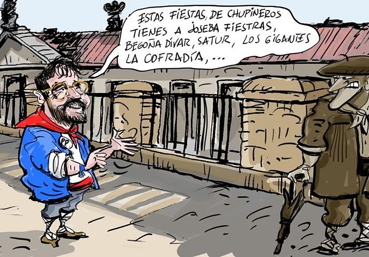 La viñeta de Cerrajería sobre los protagonistas del Chupinazo