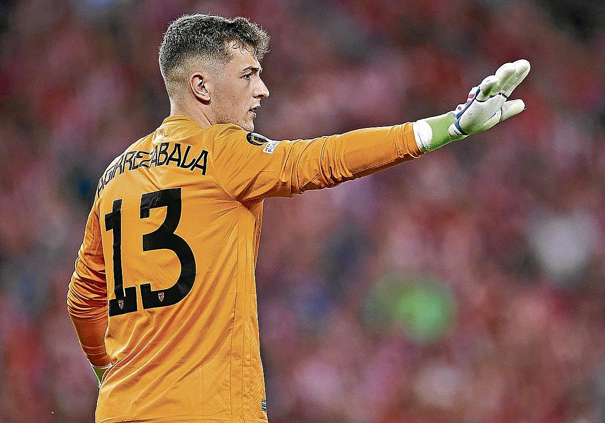 Agirrezabala fue el portero titular de la Europa League el curso pasado, incluida la semifinal ante el Manchester United.