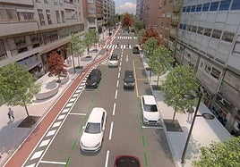 Recreación del futuro estado de la calle.