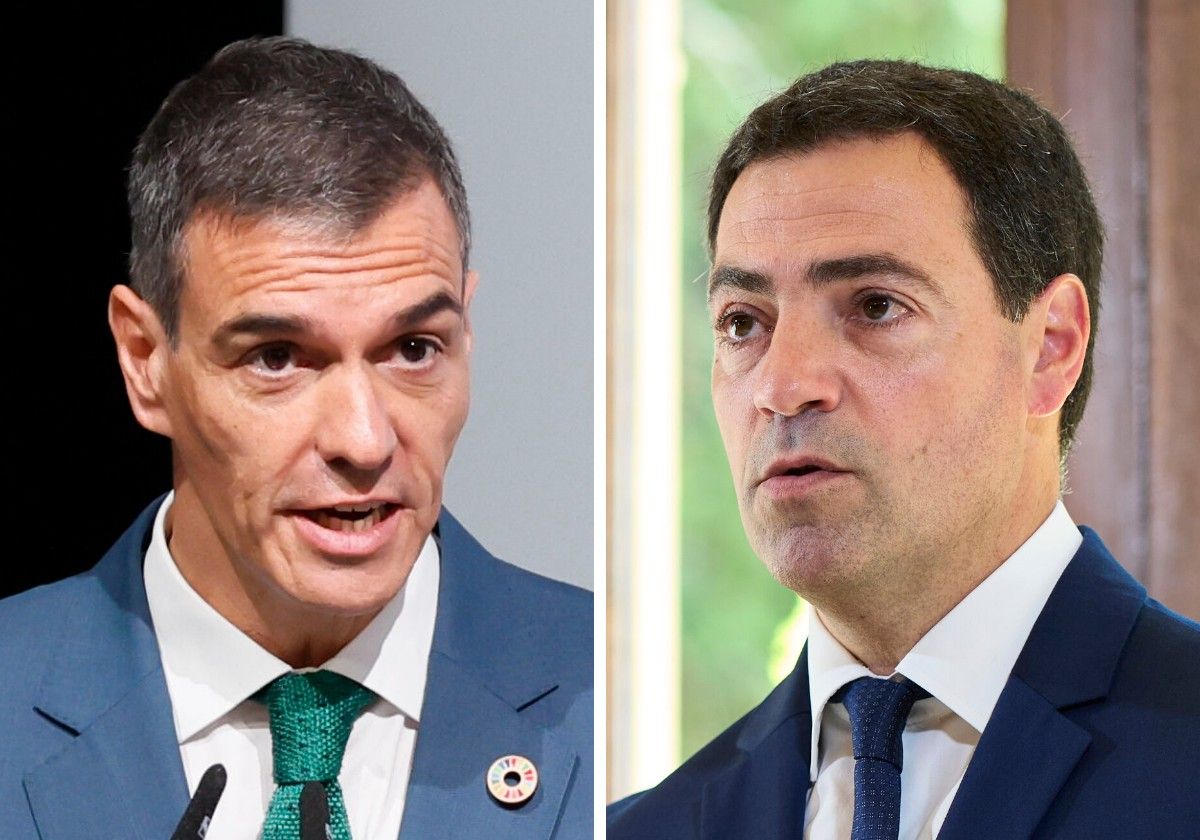 Pedro Sánchez e Imanol Pradales.