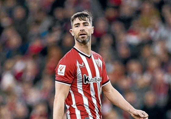 Yeray, en un encuentro de la pasada temporada en San Mamés.