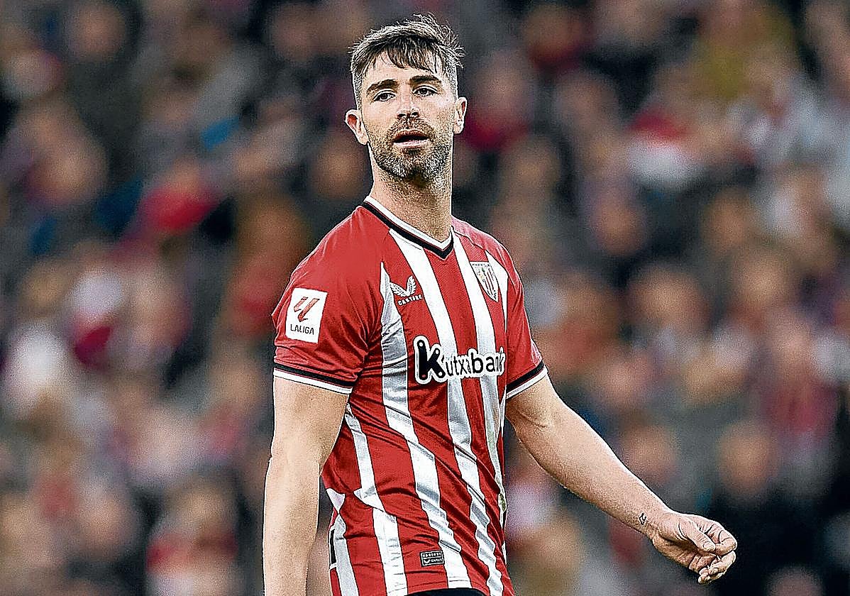 Yeray, en un encuentro de la pasada temporada en San Mamés.