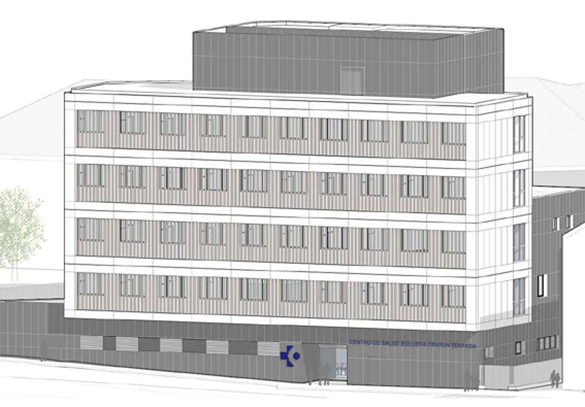 Recreación del futuro ambulatorio del barrio de Bolueta.