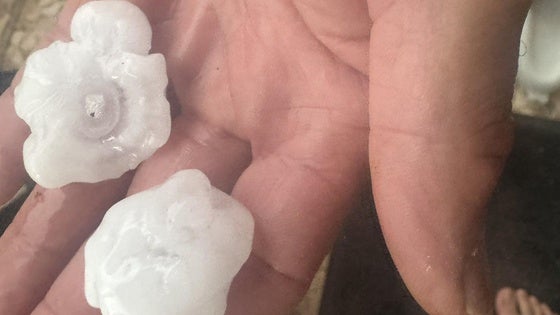 Granizada en Las Merindades
