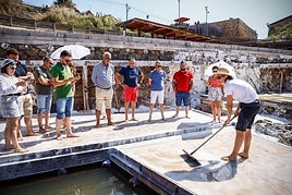 Los expertos de España, Portugal y Francia durante el taller salinero.