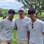Beñat, Iturraspe y Susaeta disfrutan de Jon Rahm con un 'look' de la Legión XIII
