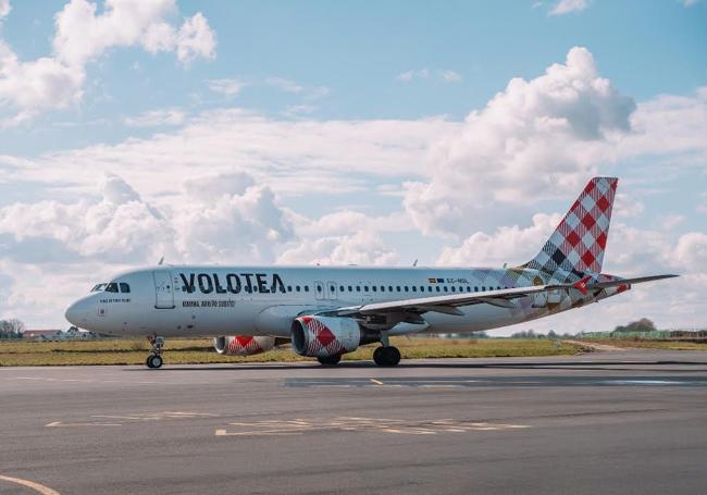 Aeronave que emplea Volotea en sus rutas.