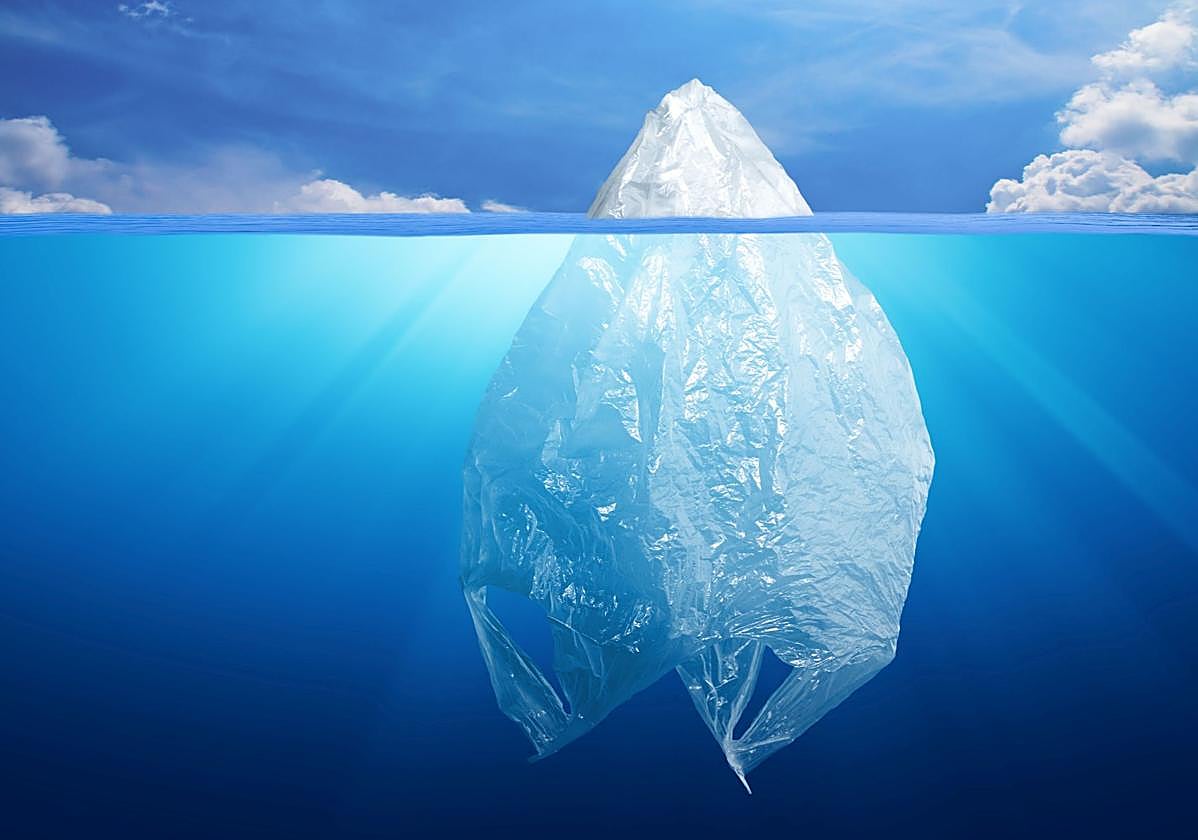 Iceberg de plástico.