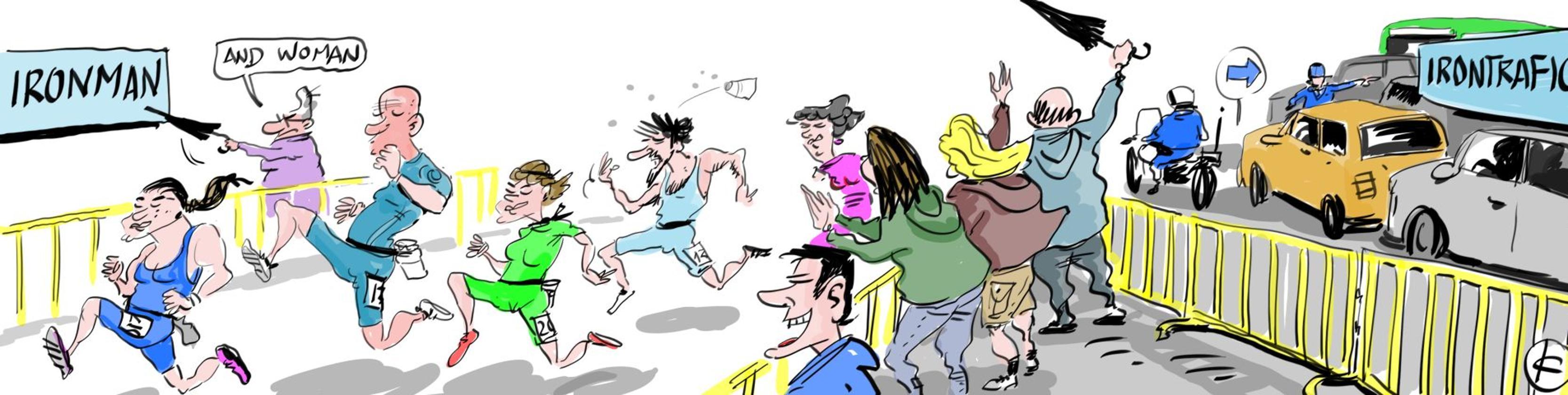 La tira de Cerrajería sobre el Ironman de Vitoria