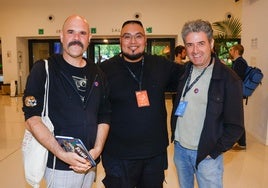 David Tavares, Chick Juárez y Ángel López de Armentia.