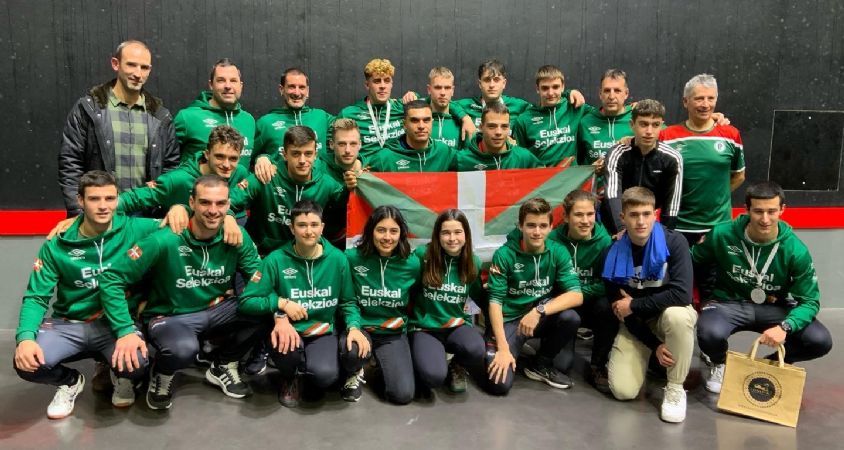 Integrantes de al selección vasca de pelota.