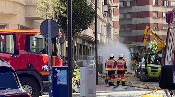 Imagen de la fuga de gas en Máximo Aguirre.