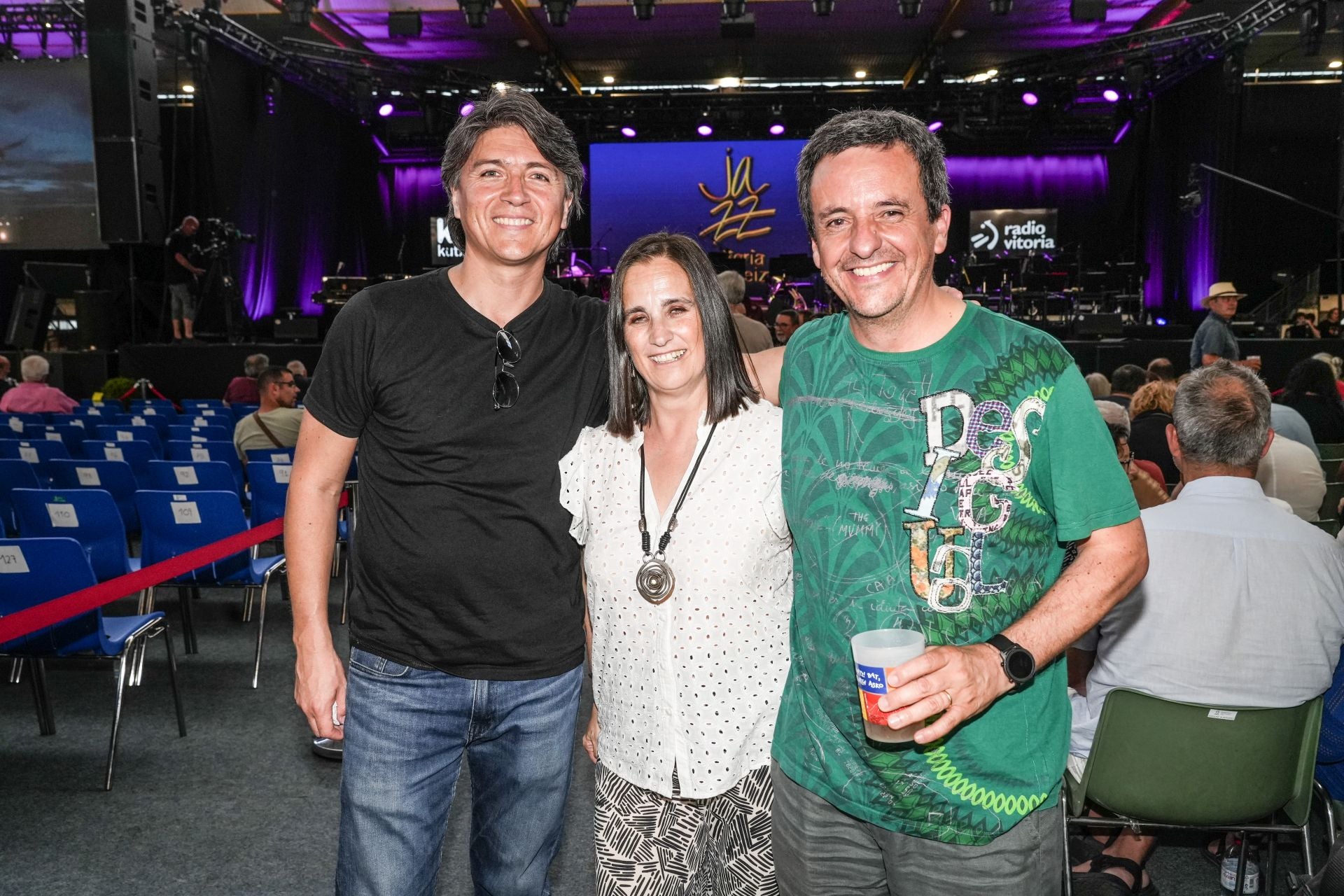 Daniel Jiménez, Estíbaliz Díaz e Italo Bertolini.