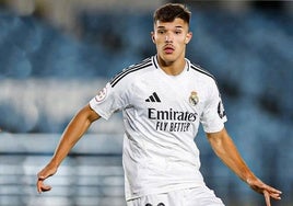Yusi, en un partido con el Real Madrid.
