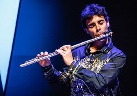 Juan Saiz, durante su interpretación.