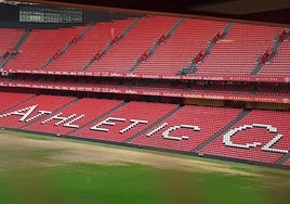 El Athletic mima al máximo el césped de San Mamés