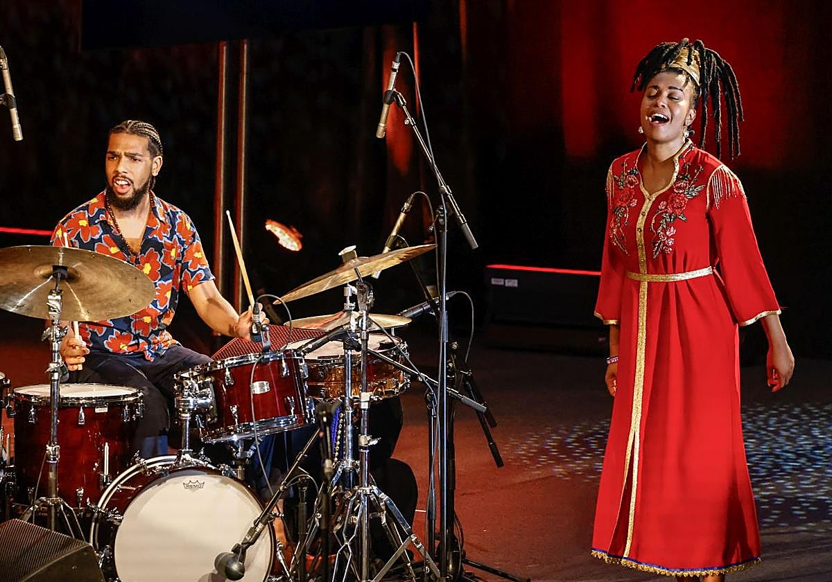 Jazzmeia Horn, durante su actuación en Mendizorroza.