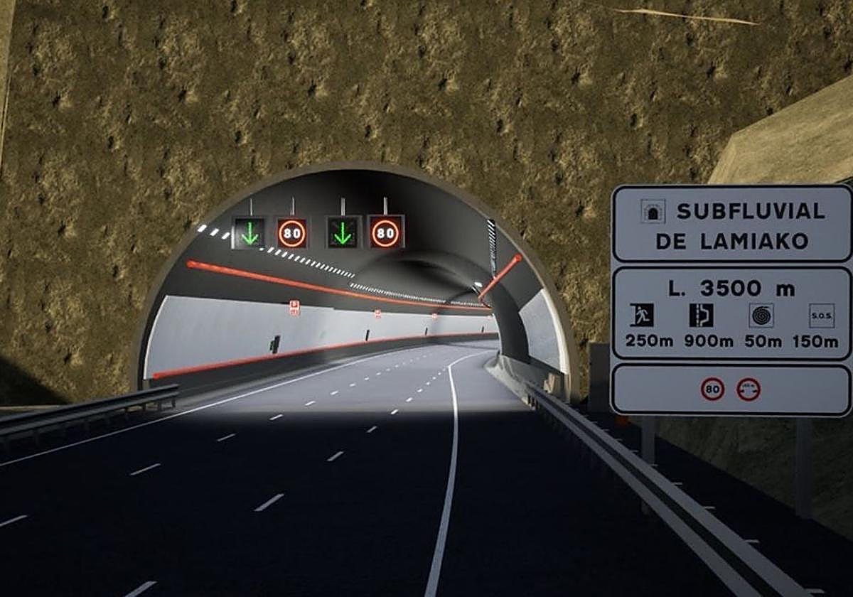 Fotomontaje de una de las posibles entradas al subfluvial.