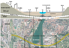 La diputada general, Elixabete Etxanobe, junto a Carlos Alzaga, diputado de Infraestructuras.