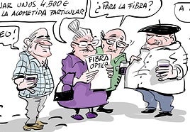 La tira de Cerrajería sobre la fibra óptica en el Casco Viejo