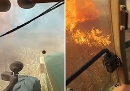 La desesperación de un tractorista rodeado por las llamas en Toledo: «Nos come»
