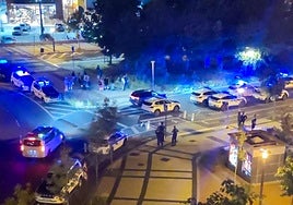 Despliegue policial este fin de semana en la calle Bremen motivado por una pelea multitudinaria.