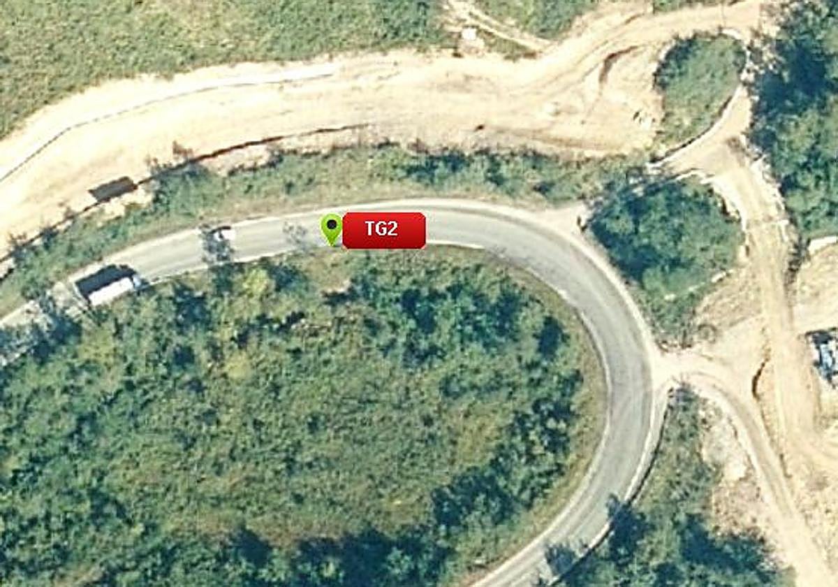 Vuelca un camión en la N-636 en Elorrio