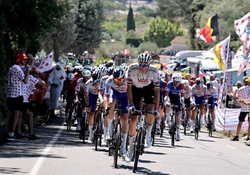 El intimidatorio gesto de un ciclista del UAE a uno de Movistar