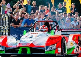 Iraola, en su monoplaza.