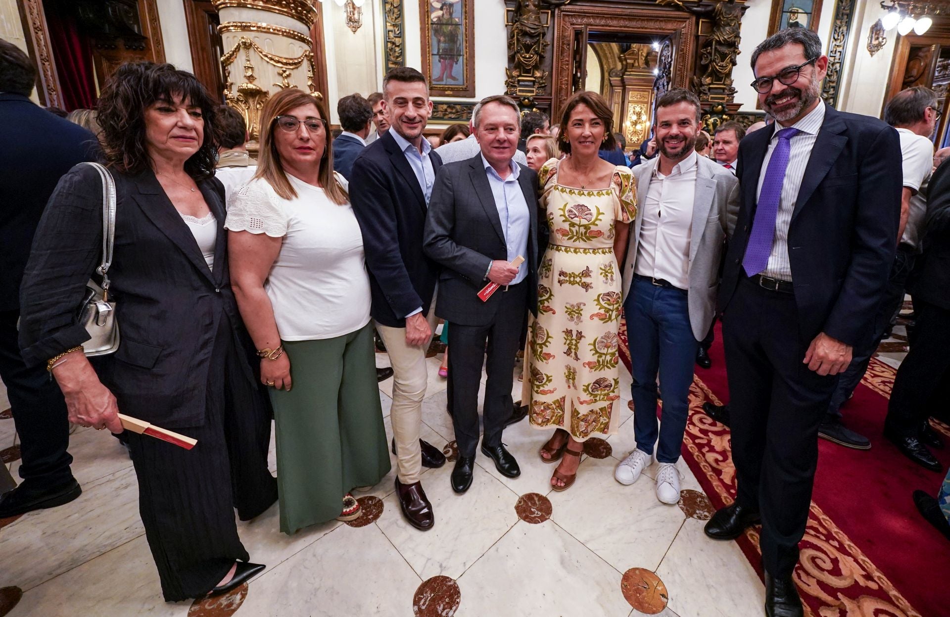 Ana Berta Campo, Maia Rebollo, Ekain Rico, Goyo Zurro, Begoña Gil, Pau Blasi y Carlos García. 