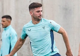 Jesús Areso, en su primer día en Lezama.