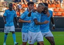 El Castellón, durante un amistoso de esta pretemporada.