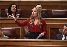 La que fuera diputada del PP, Noelia Núñez, durante un pleno en el Congreso de los Diputados.