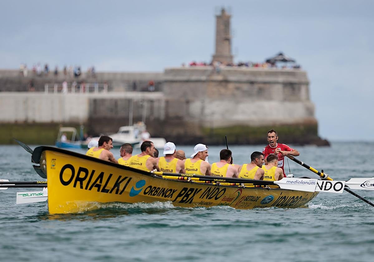 La embarcación de Orio durante la prueba.