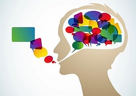 Dibujo abstracto que representa la actividad de hablar.