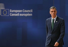El presidente del Gobierno, Pedro Sánchez, en el Consejo Europeo en Bruselas.