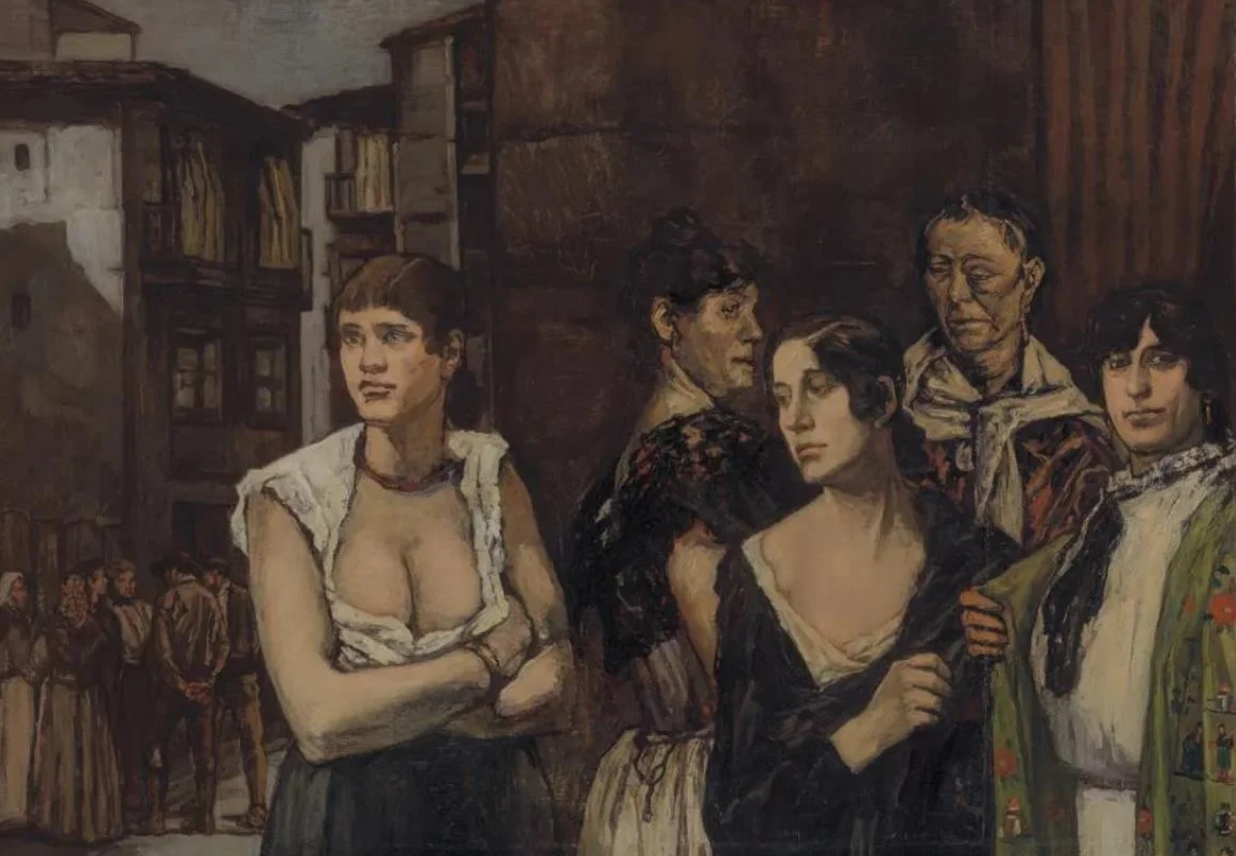 'Mujeres de la vida', obra de José Gutierrez Solana pintada alrededor de 1915